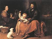 MURILLO, Bartolome Esteban The Holy Family sgh oil painting reproduction